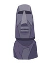 chile moai statue isolated