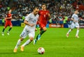 Chile national football team midfielder Marcelo Diaz in action during FIFA Confederations Cup 2017 semi-final Portugal vs Chile