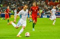 Chile national football team midfielder Marcelo Diaz in action