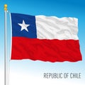 Chile official national flag, south america