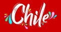 Chile Patriotic Banner design Chilean flag colors vector illustration