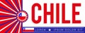 Chile patriotic banner design, typographic vector illustration