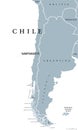 Chile political map