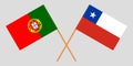 Chile and Portugal. Chilean and Portuguese flags