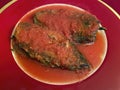 Chile Rellenos With Tomato Sauce Mexican Food Royalty Free Stock Photo