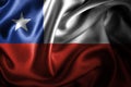 Chile Silk Satin Flag Royalty Free Stock Photo