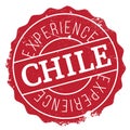 Chile stamp rubber grunge