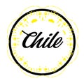 CHILE stamp on white