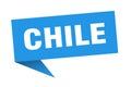 Chile sticker. Chile signpost pointer sign. Royalty Free Stock Photo
