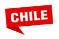 Chile sticker. Chile signpost pointer sign. Royalty Free Stock Photo