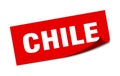 Chile sticker. Chile square peeler sign. Royalty Free Stock Photo