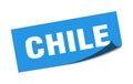 Chile sticker. Chile square peeler sign. Royalty Free Stock Photo
