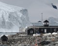 Chilean Antarctic Research Base Situated On The Antarctic Peninsula At Paradise Bay, Antarctica Royalty Free Stock Photo