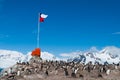 Chilean base Antarctica flag flying