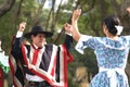 chilean dance couple dancingt la cueca the man in gaucho clothes with white background may 201