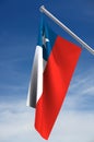 Chilean flag and clipping path