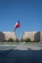 Chilean Flag in front of La Moneda Palace - Santiago, Chile