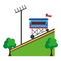 chilean funicular illustration Royalty Free Stock Photo