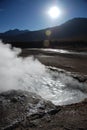 Chilean geysers eruption Royalty Free Stock Photo