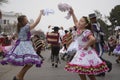 Chilean girl dancing the cueca