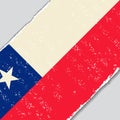 Chilean grunge flag. Vector illustration. Royalty Free Stock Photo