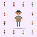 Chilean, man cartoon icon. Universal set of people around the world for website design and development, app development