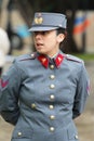 Chilean naval officer at a parade in Punta Arenas, Patagonia, Chile