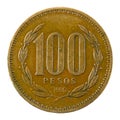 100 chilean peso coin 1996 obverse