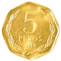 5 chilean pesos coin