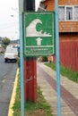 Chilean tsunami warning sign, Chile