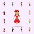 Chilean, woman cartoon icon. Universal set of people around the world for website design and development, app development Royalty Free Stock Photo