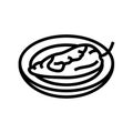 chiles rellenos mexican cuisine line icon vector illustration