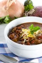 Chili in Bowl - Vertical Royalty Free Stock Photo