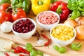 Chili con carne ingredients