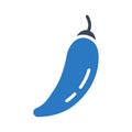 Chili glyph color vector icon