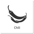 Chili glyph icon