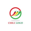 chili hot symbol and logo vector icon. Royalty Free Stock Photo
