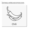 Chili line icon