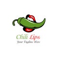 Chili lips logo.