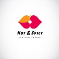 Chili lips logo. hot and spicy concept - illustration