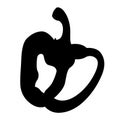Chili pepper bell pepper Hand drawn Crafteroks svg free, free svg file, eps, dxf, vector, logo, silhouette, icon, instant download Royalty Free Stock Photo