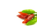 Chili pepper and hot red pepper very close Royalty Free Stock Photo