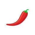 Chili pepper icon, spicy vegetable illustration
