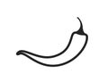 Chili pepper line icon. spice and piquancy symbol Royalty Free Stock Photo