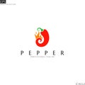 Chili pepper logo. Mexican food