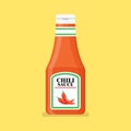 Chili pepper sauce bottle