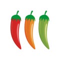 Chili pepper vectors, with three level choice