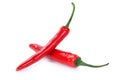 Chili peppers chilli pepper paprika on white