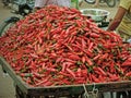 Chili peppers for sale, India