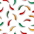 Chili Peppers Seamless Pattern